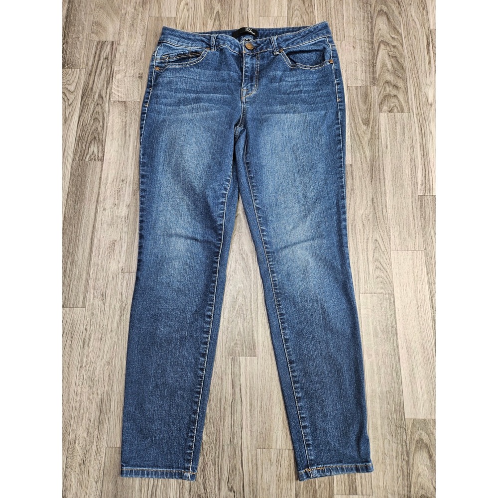 1822 Denim Skinny Jeans Womens 10 Blue Stretch Mid Rise Medium Wash
